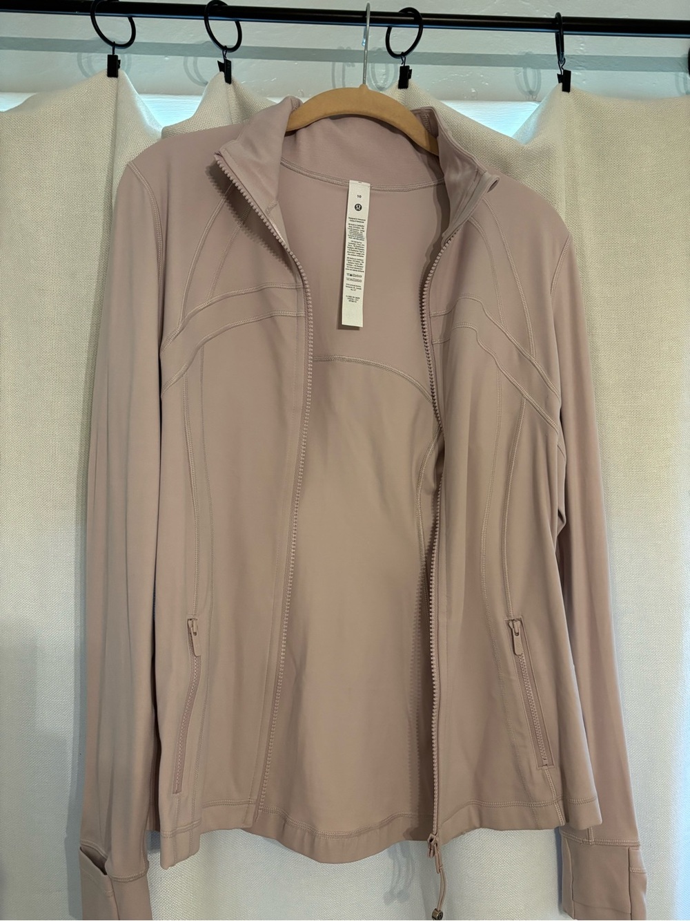 lululemon Define Nulu Porcelain Pink Full-Zip Jacket